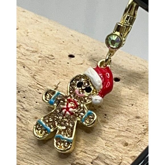 Kirks Folly Gingerbread Jingle Boy Earrings - Picture 3 of 8